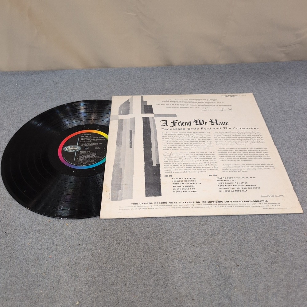 Tennessee Ernie Ford The Jordanaires A Friend We Have Vinyl LP Capitol T-1272 - Picture 2 of 2